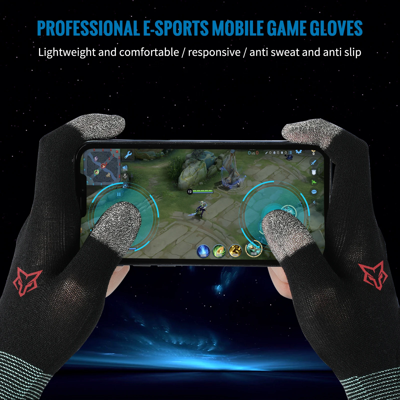 Set 1 Paio Guanti Da Gioco Touchscreen – Maniche Conduttive Per Pollice, Traspiranti, Elastiche, Compatibili Con Tutti I Dispositivi – Per Gaming Mobile E Navigazione