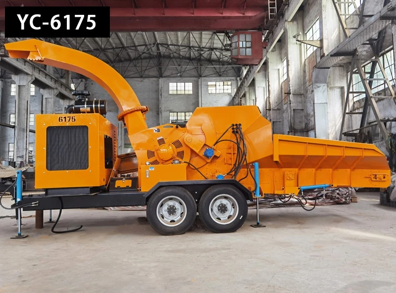 Sharp Chain Chipper Free Shipping Mobile Diesel Engine Wood Chipper Shredder Portable Tree ...