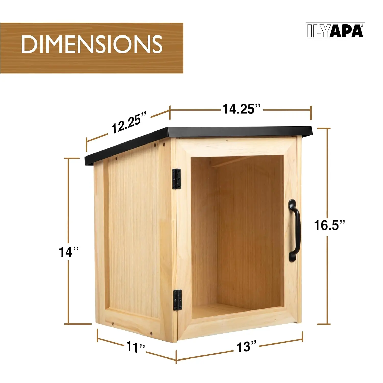 Piccola Biblioteca Da Esterno In Legno – Armadietto Per Libri, Volantini E Arte – DIY Da Colorare Per Giardino E Comunità (33x27,9x40,6 Cm) - 5
