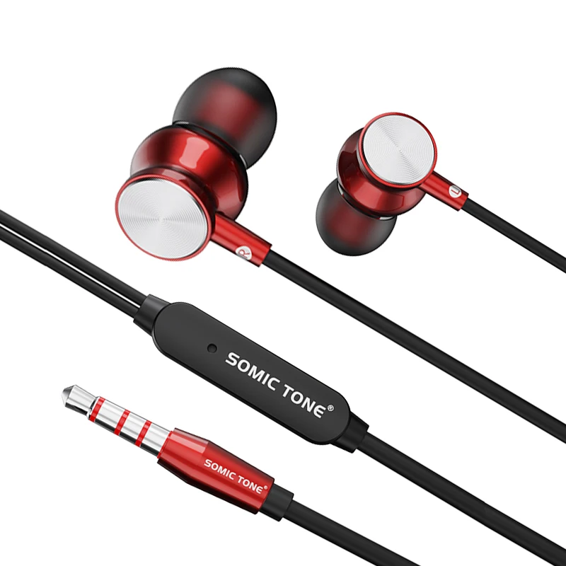 3.5mm Wired Headphones Bass Earbuds 