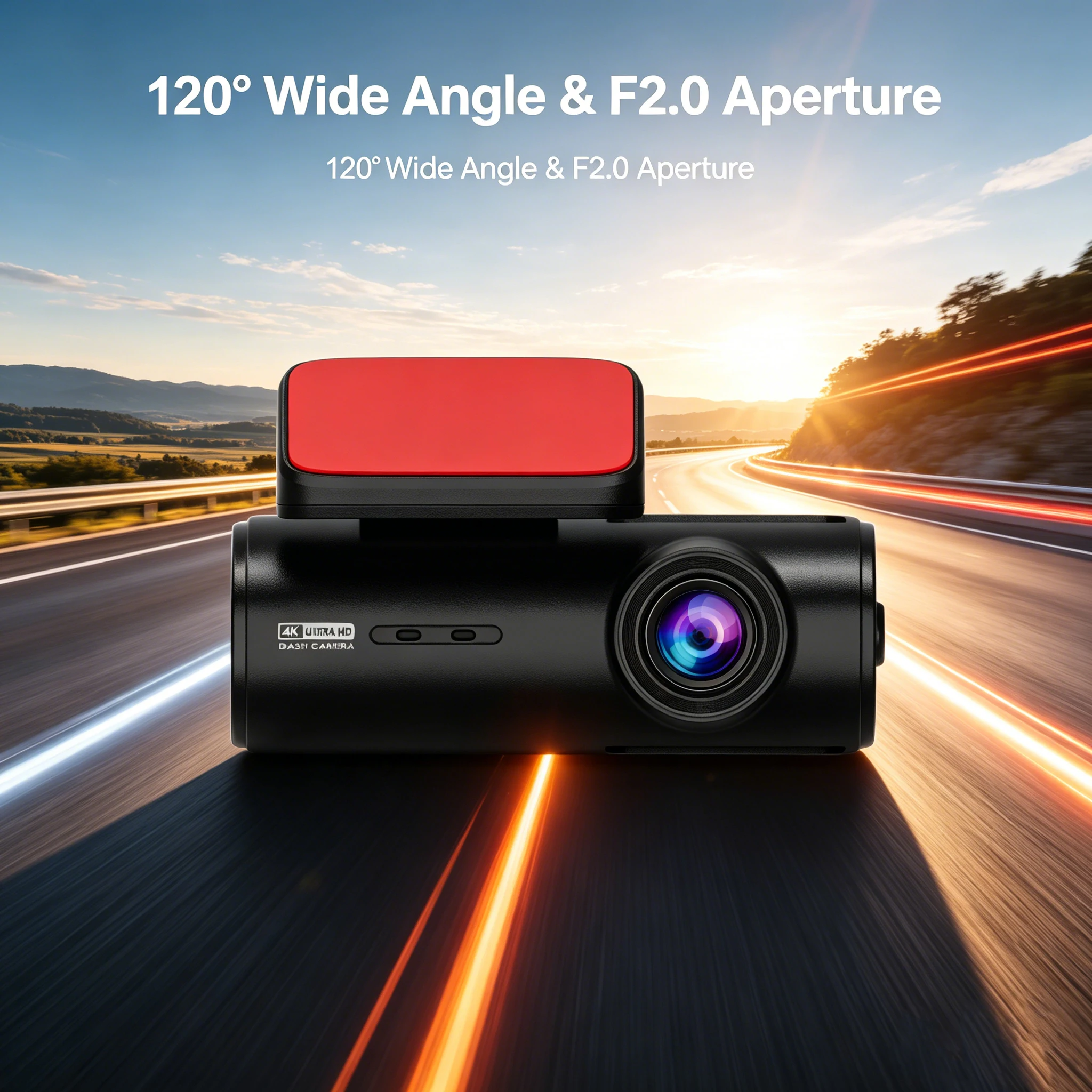 VIEVGUARB VS1139 Dash Cam Parking Monitor Loop Recording Night Vision G-Sensor App Control 4K WiFi GPS Dual Lens 120 Wide