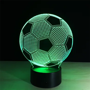 7 Colorful Gradients Atmosphere Lamp 3D Soccer LED Night Light Table Lamp 3D Globe Lamp Football