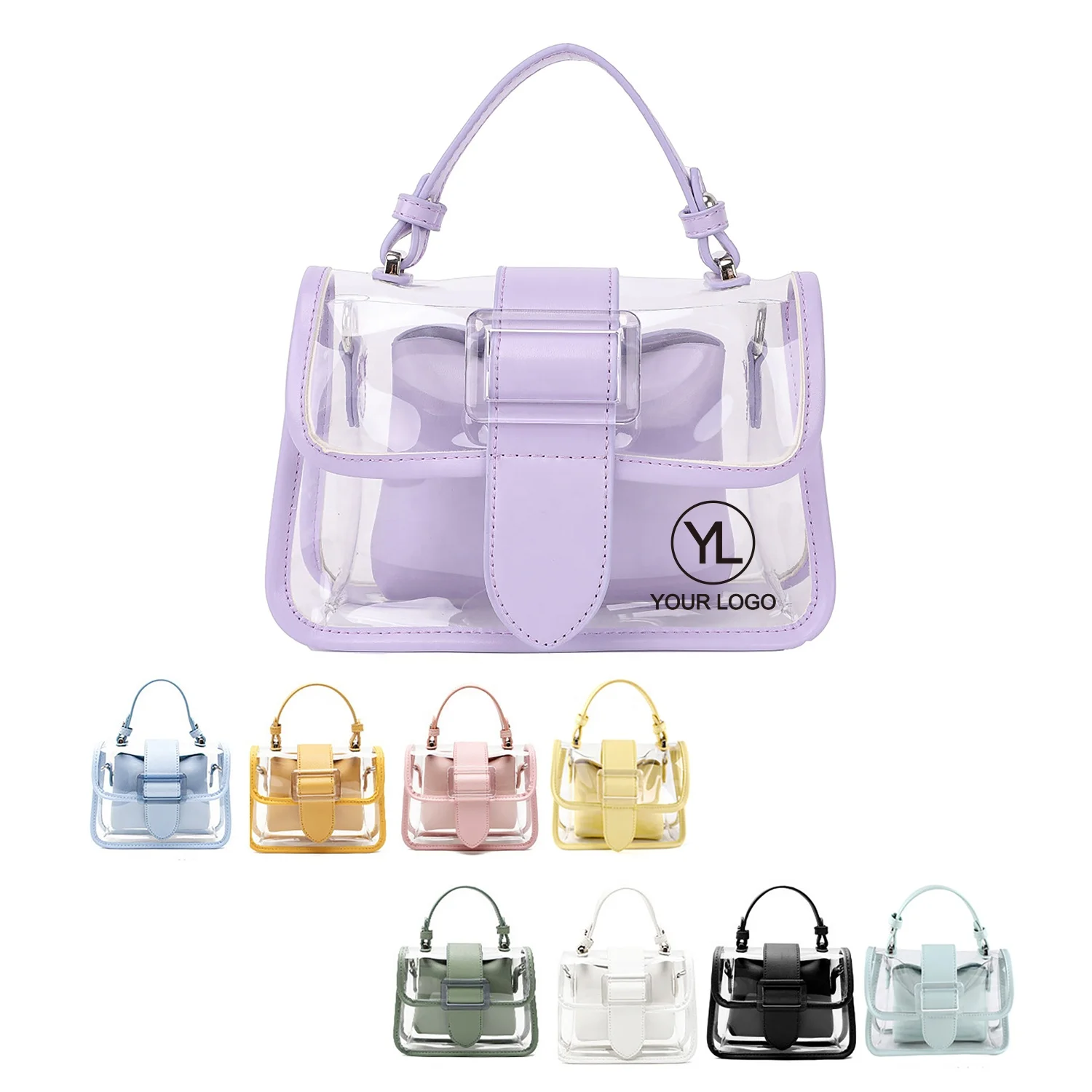 Segolike Clear Crossbody Bag Clear Purse Bag Fashion With Extra Pocket Stadium Approved Handbag Shoulder Bag For Festivals Sports Small