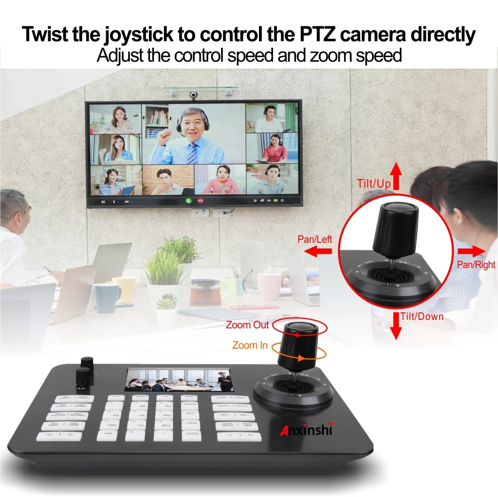 Network 4D Joystick POE  IP PTZ Keyboard Controller