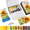 ชุดสีน้ำแบบทึบ 12 สี - ดอกทานตะวัน