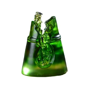 Liuli Crystal Art Handmade Lucky Bamboo Crafts Fengshui Decoration