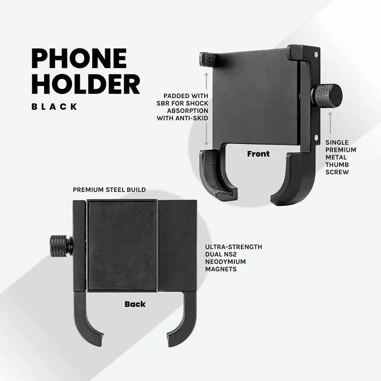 Metal Made Adjustable Golf Phone Holder For Golfers N52 Strong