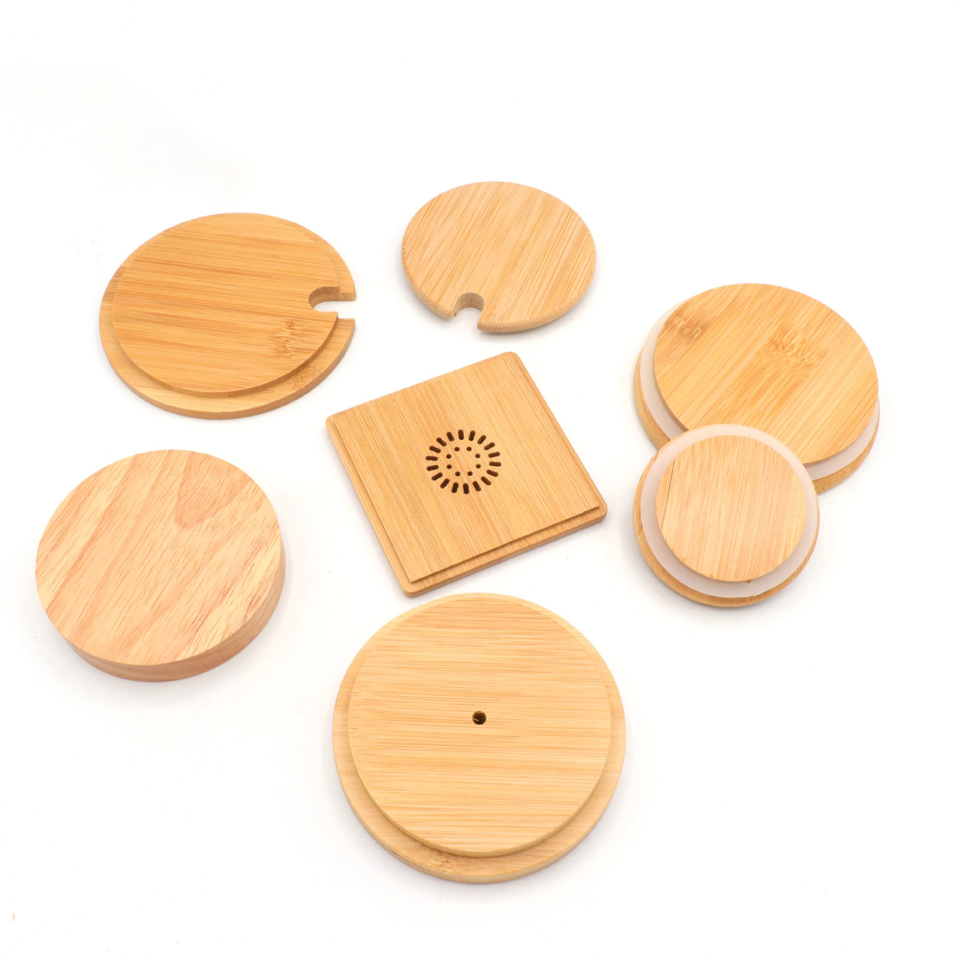 Buy Wholesale China Pack Of Bamboo Cup Cover Wooden Cup Lid Coffee