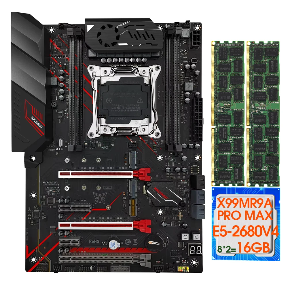 Machinist X99 MR9A Pro Max Motherboard Combo with Xeon E5 2680 V4
