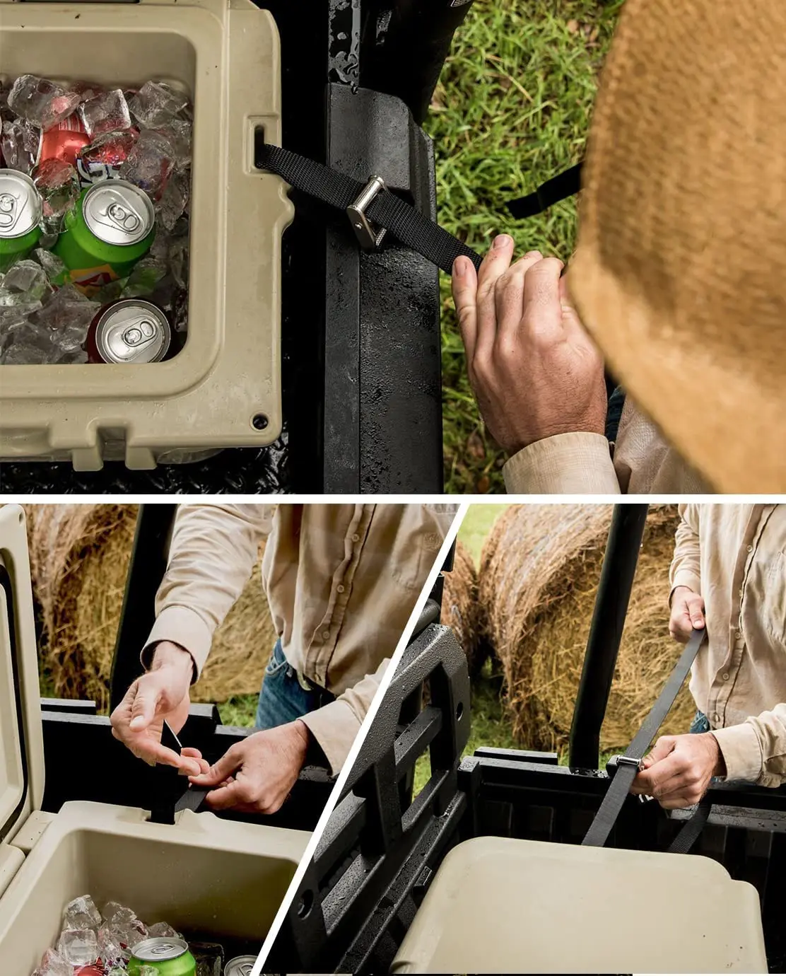 ALIENSX Kit di cinghie di fissaggio per refrigeratori RTIC YETI