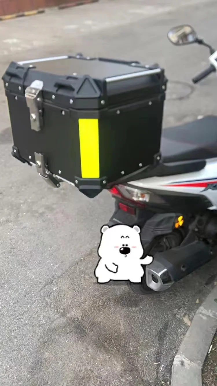 Боковой черный Задний ящик для мотоцикла электровелосипеда оптовая продажа Алюминиевый бокс 45 л быстроразъемный замок