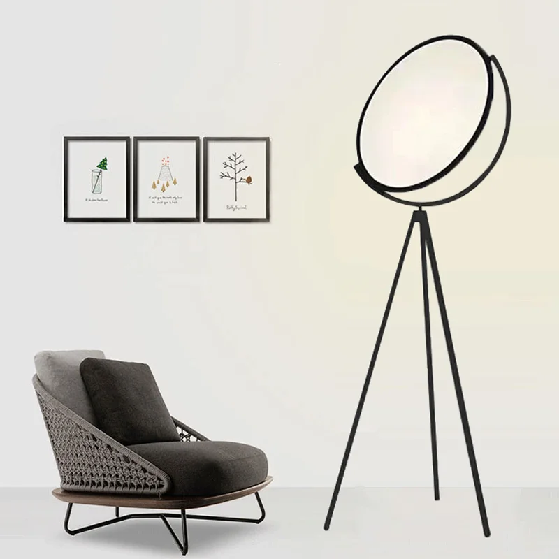 Discount black huge standing floor lamps modern indoor design hotel led art decor ground floor light