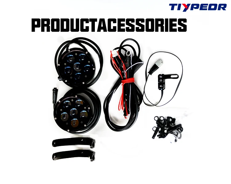 TIYPEOR Motorcycle Super Bright Spotlight High Power LED Work Driving Head Fog Light Auxiliary Headlight for Off-Road ATV UTV manufacture