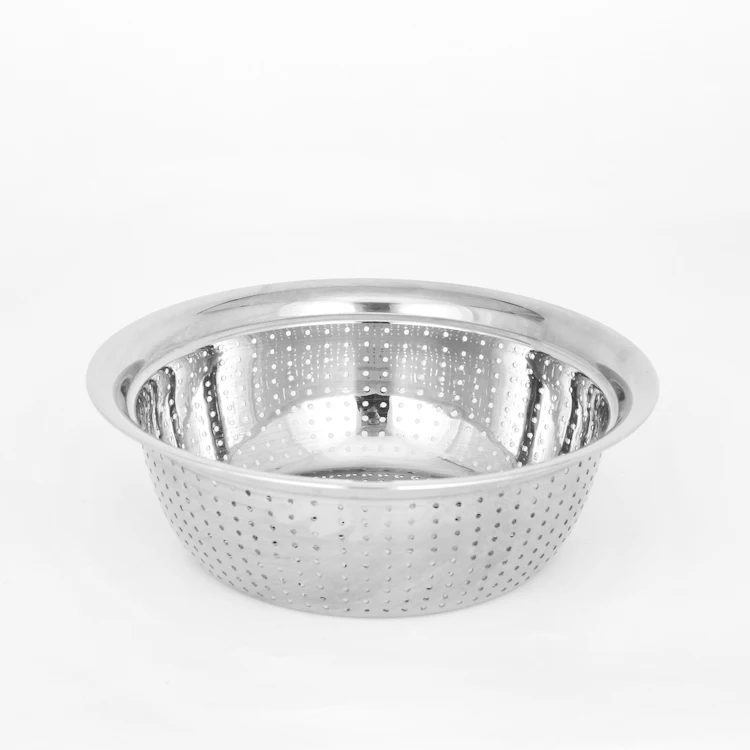 High Quality Stainless Steel Colander Kitchenware Washing Sieve Colander Vegetable Fruit Rice Washing Bowl_6
