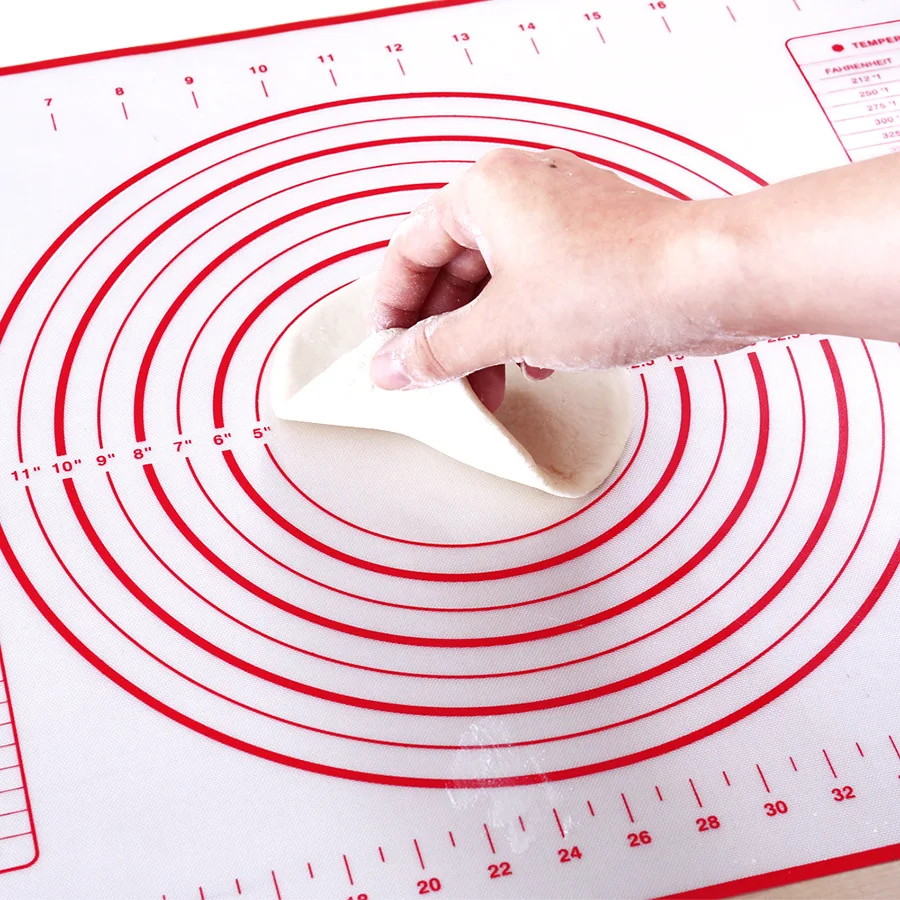 Custom Printing 60x40cm Silicone Baking Mat Dough Mat Silicone Pastry Mat With Measurement