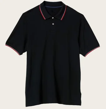 Custom Premium Men's for Polo Shirt Regular Fit with Ribbed Cuff Split Hem Solid Gray Color 100% Polyester