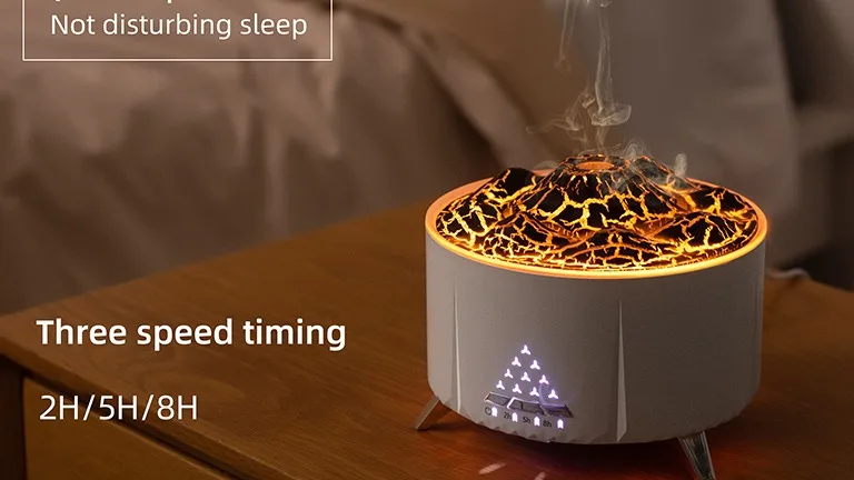 火山炎アロマセラピーディフューザースマートホワイトノイズクラゲ超