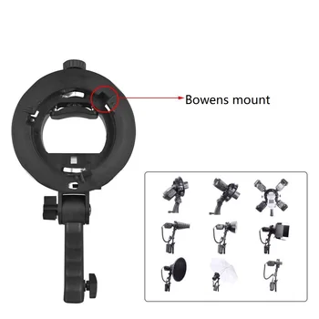 S Bracket for Speedlite for Studio Light S-Type Bracket Bowens Mount Flash Holder for Godox detail image