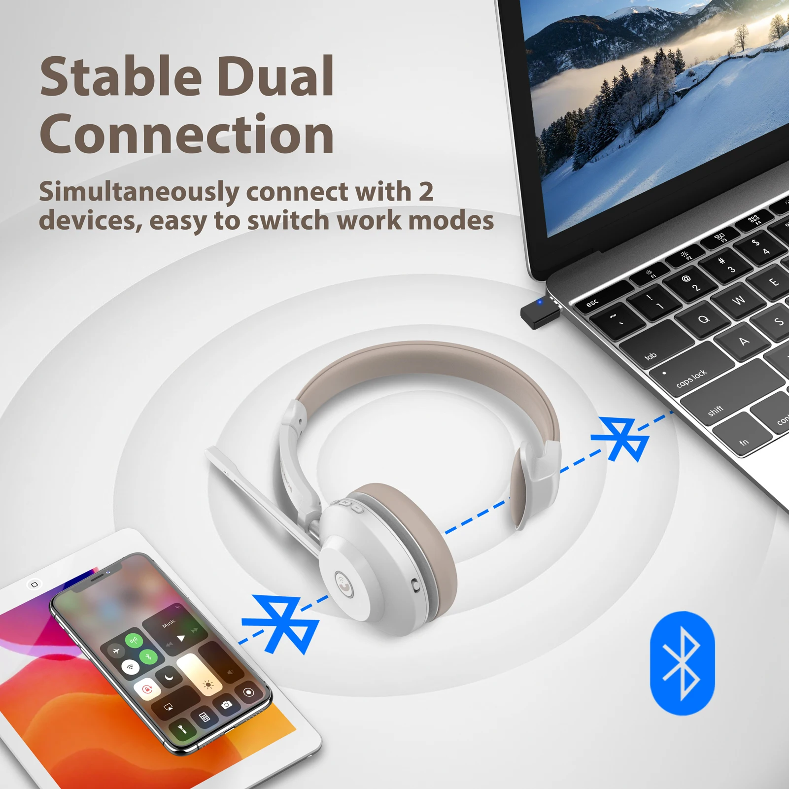 Shenzhen Best Manufacturer ENC Business Headset Bluetooth Wireless
