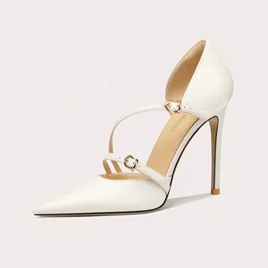 Women's High Quality Lightweight Stiletto Heels Pumps Pointed Toe Shoes French Style Slip-on Sandal Elegant Shoes