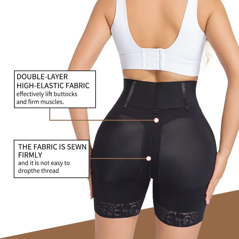 HKRXEC High-Waist Zip-Front Mesh Panel Shaping Shorts