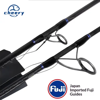Cheery Full Fuji Carbon Sea Fishing Boat Rod Luya Rod Slow Shake/ Fast Pumping Action 1.8m-1.98m 2-Piece Hard 135cm Collapsed – Hard Lure – view 2