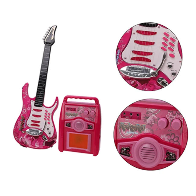 Baby Electric Guitar Loudspeaker Box Suit Music Toys Kids Guitar Toy Musical Instruments With