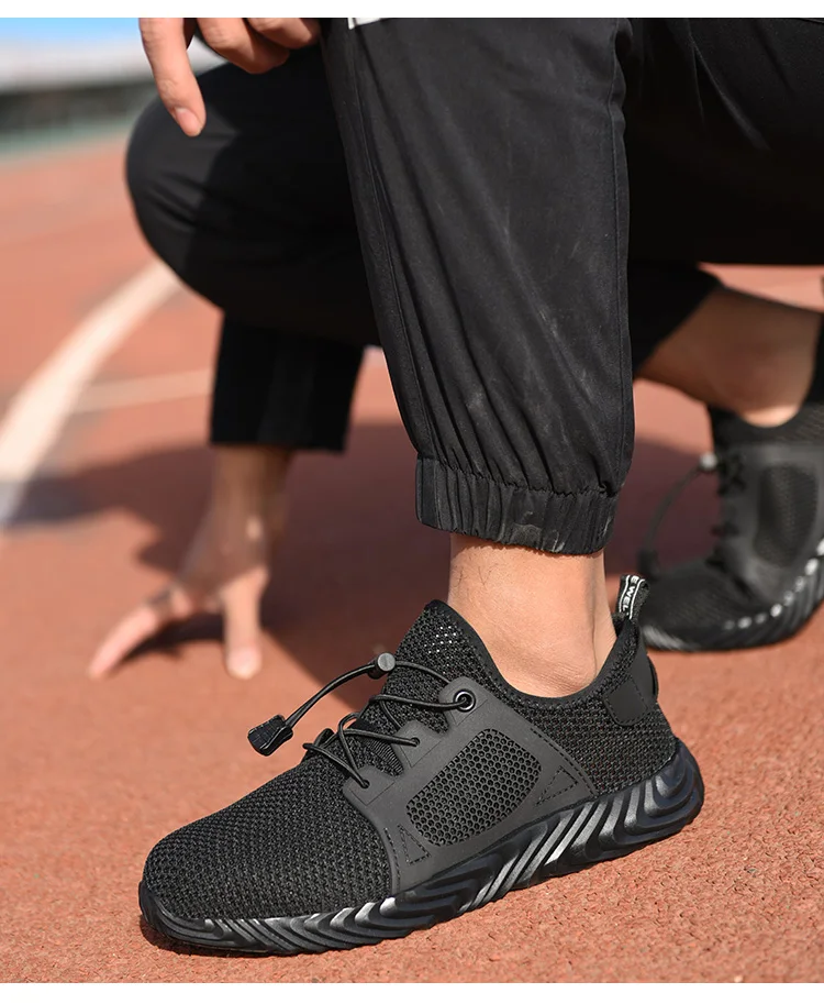 401-Good Quality Summer Sport Engineers Working LightWeight Safety Shoes for Men, Breathable  Breathable Steel Toe Safety Shoes