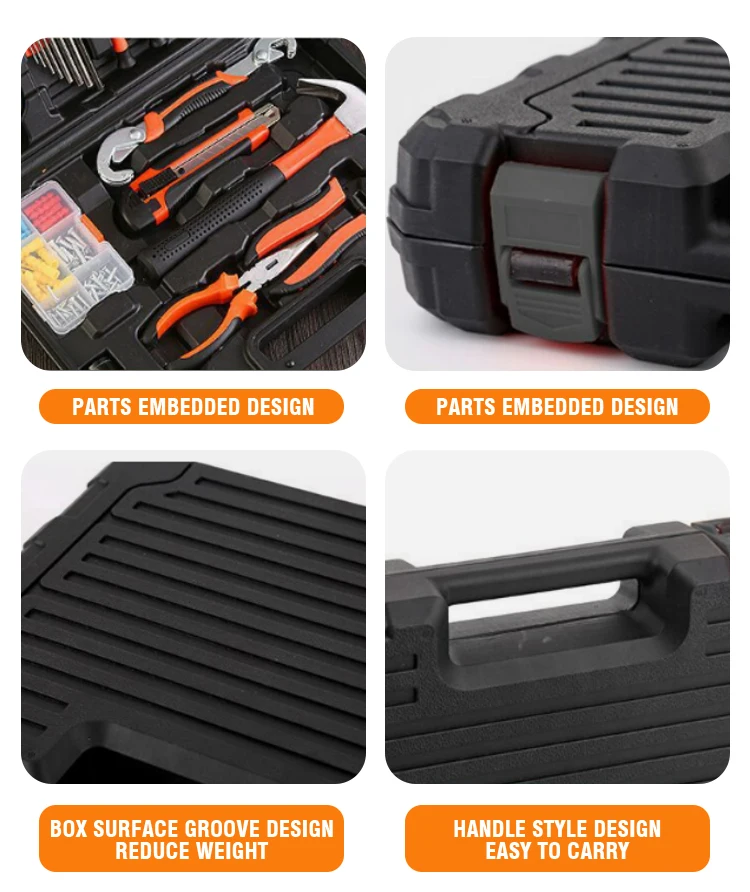 Wholesale professional 108pcs household general tool set combination kits durable home repair toolbox mechanical tookit
