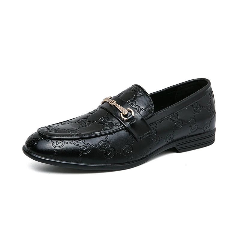 Keshang 003-A7755 Men's Dress Leather Shoes, Slip-On
