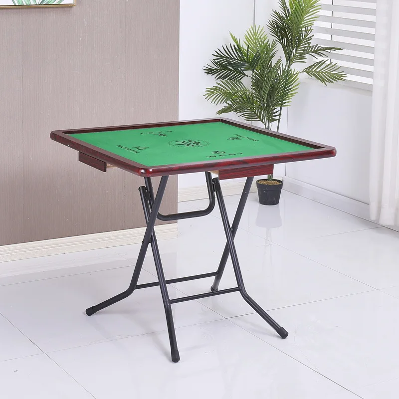Custom Wooden Solid Folding Legs Foldable Mahjong Table With 2 Sets Mahjong Tiles Buy Foldable