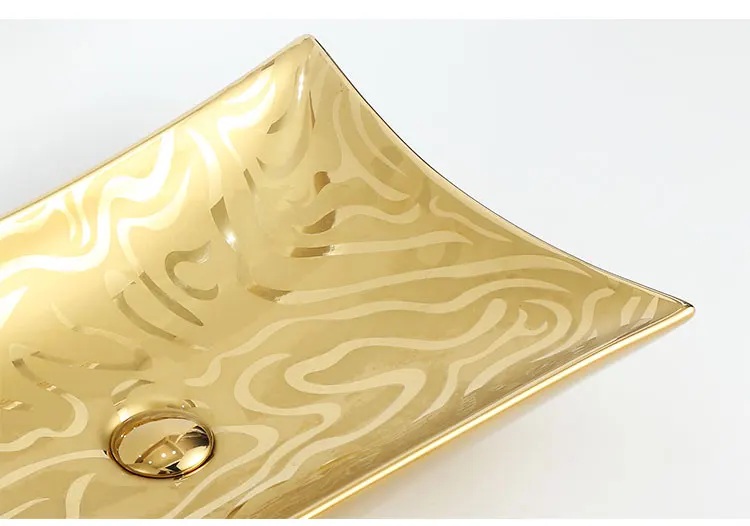 Lavabo Modern Luxury Ceramic Rose Gold Sink Bathroom Vanities Color ...