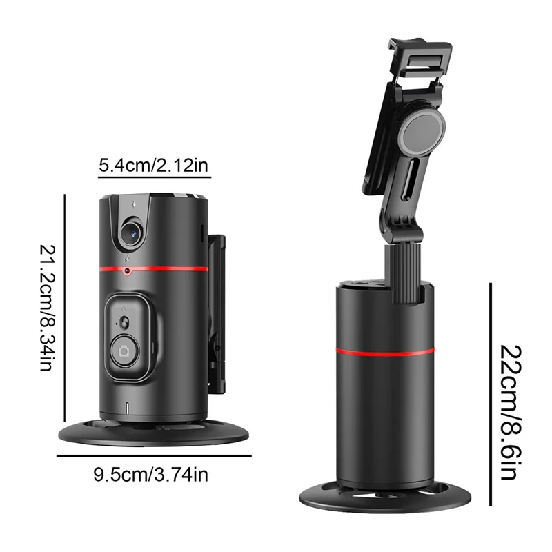 P02 360 Smart AI Face Tracking Mobile Holder 1200mAh Rechargeable Auto Following Mobile Gimbal Stabilizer Gesture Phone Holder