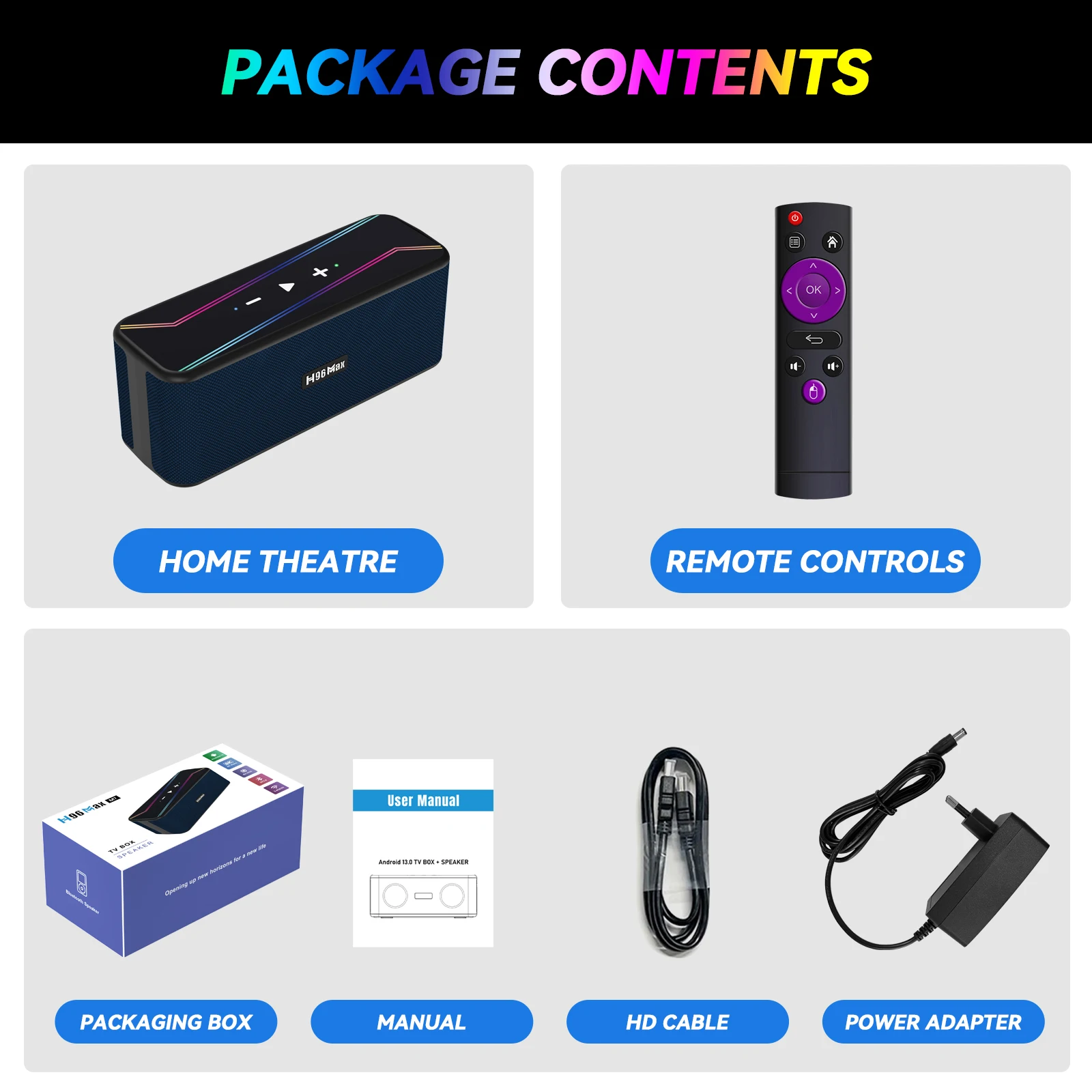 Newest H96 Max M7 Android 13.0 TV Box From China Set Top Box BT 5.1 Media Player with BT Speaker