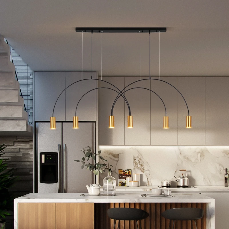 Postmodern Spot Chandelier Lighting Designer Arch Hanging Lamps  Luminaire Restaurant Living Room Bedroom Lamp Lighting Fixtures
