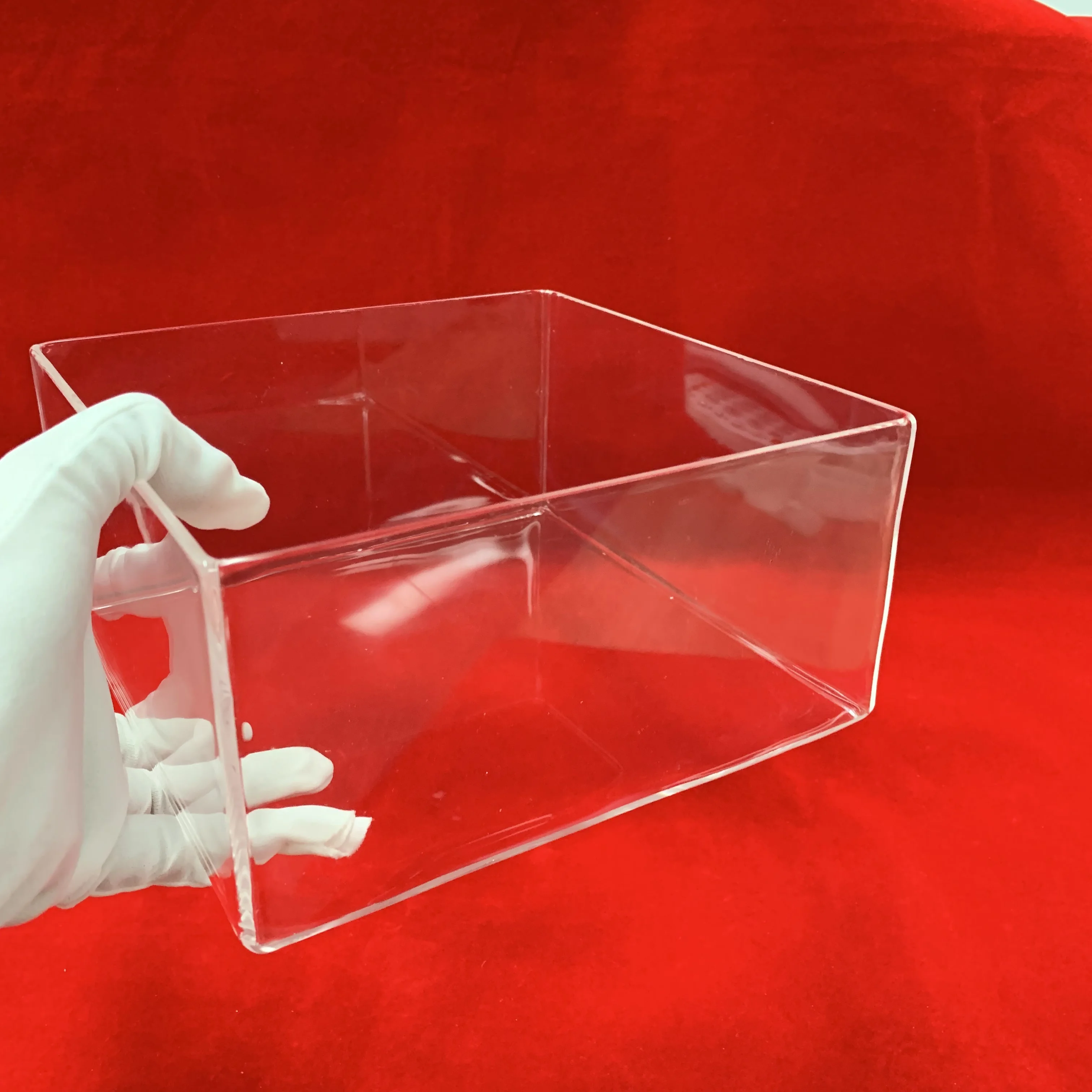 Customized Large Dimensions Rectangular Quartz Petri Dish
