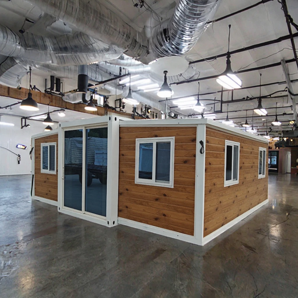 خانه لوکس فولادی قابل گسترش با ۳ تا ۴ اتاق خواب، خانه مدولار جمع‌شونده ۲۰ و ۴۰ فوتی مناسب برای هتل/مدرسه با طراحی مدرن