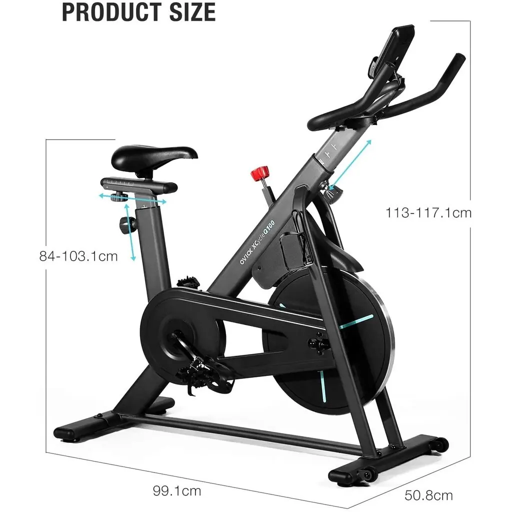 Ovicx Q100 Magnetic Resistance Exercise Bike for Indoor Cycling 