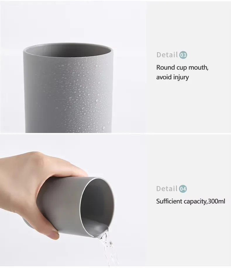Portable Wall Mounted Plastic Toothbrush Wall Holder Cup for Bathroom Punch-free Toothbrush Holder details