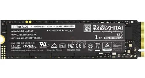 Zhitai Tiplus7100 1 TB SSD - Fast Pcie 4.0 Desktop Drive
