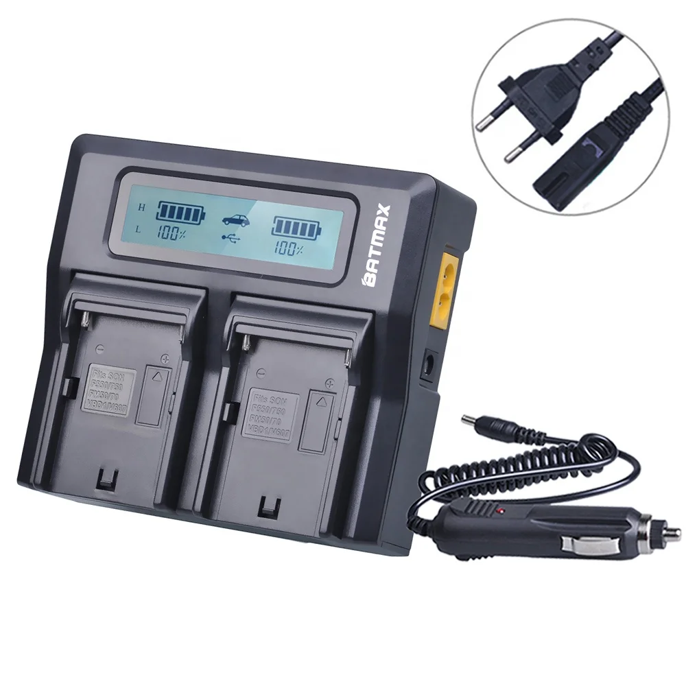 Batmax Dual Fast Battery Charger For Sony Np F770 F750 F570 F550 F530 Np  F970 F960 F950 F930 Np-fm50 Np-fm500h Np-qm71d Np-qm91d - Buy Np-f550 Dual  Charger,Sony Npf550 Fast Charger,Np F550 Quick