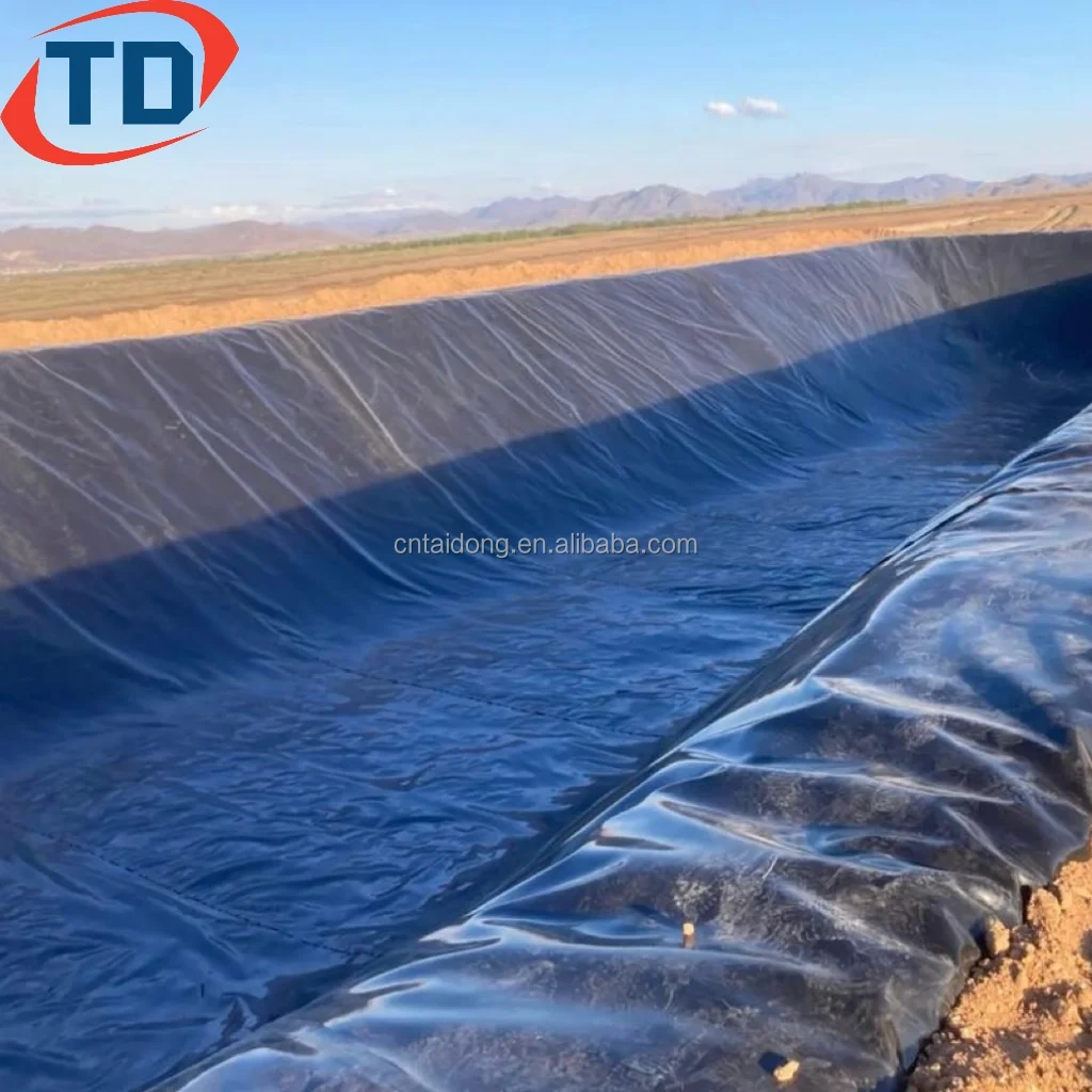 Waterproof LLDPE Geomembrana for Artificial Reservoir Lining Dam Liners 1mm 1.5mm 2mm Geomembranes HDPE Fish Pond Liners 45 Mil