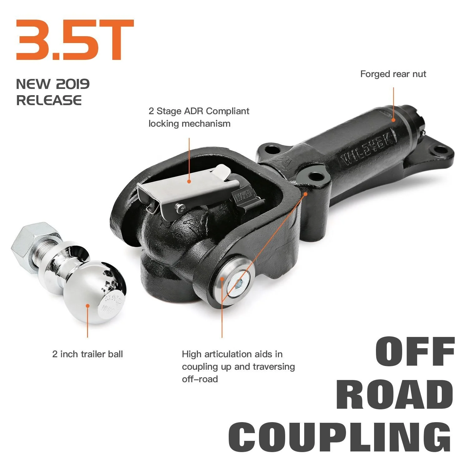 
 Сцепная муфта для внедорожника грузоподъемностью 3,5 тонн для автофургона лодки прицепа вездехода трейлера  