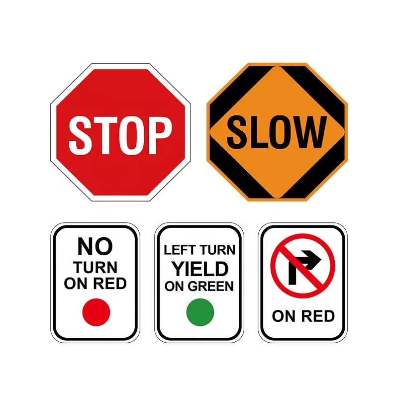 Road Safety Traffic Warning Sign Board Speed Limit Slow Down Aluminum Mobile Traffic Control Signs Metal Reflective Traffic Sign