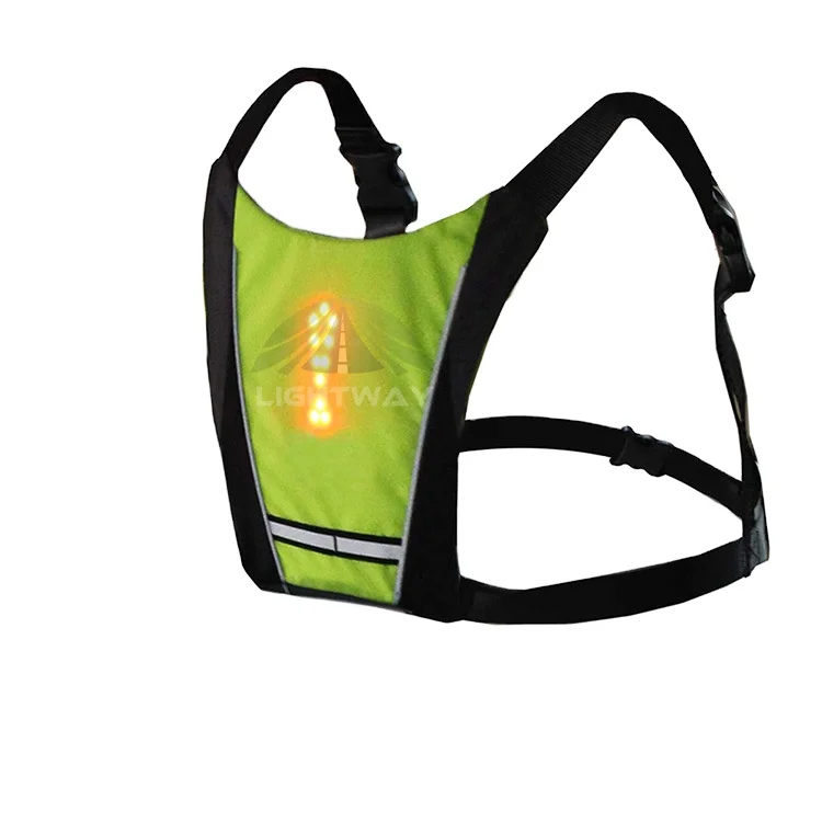 LED Turn Signal Bike Pack Vest LED Backpack Widget With Direction Indicator  USB Rechargeable Bag Safety Vest for Cycling