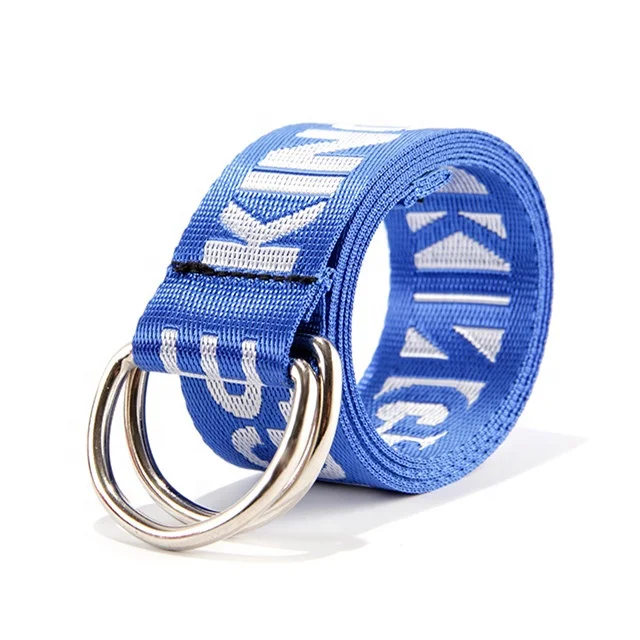 2020 New Style Students Custom Colorful Double Ring Fabric Belt