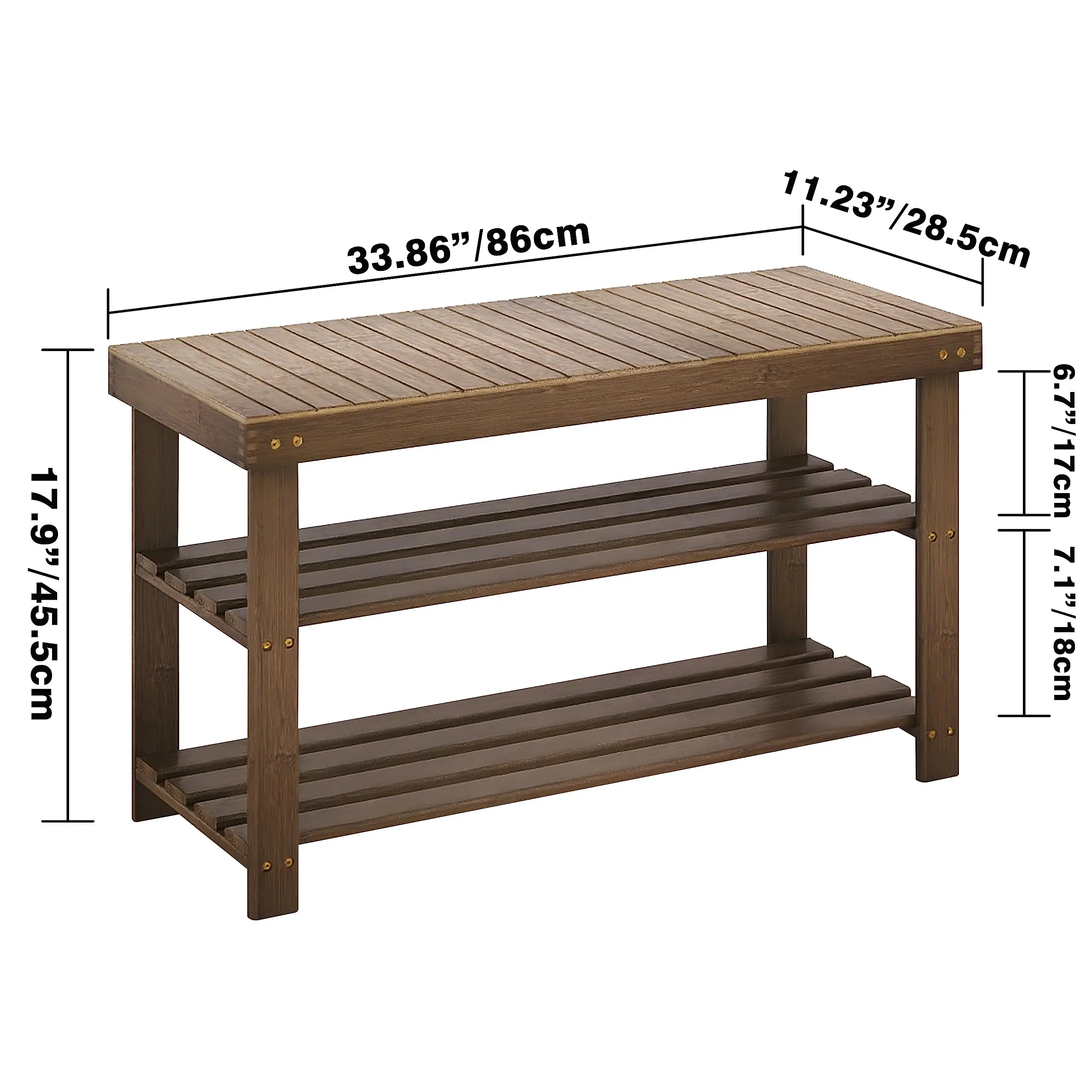 product a must have durable modern bamboo 3 level storage shoe rack home furniture for hallway living room bedroom-8