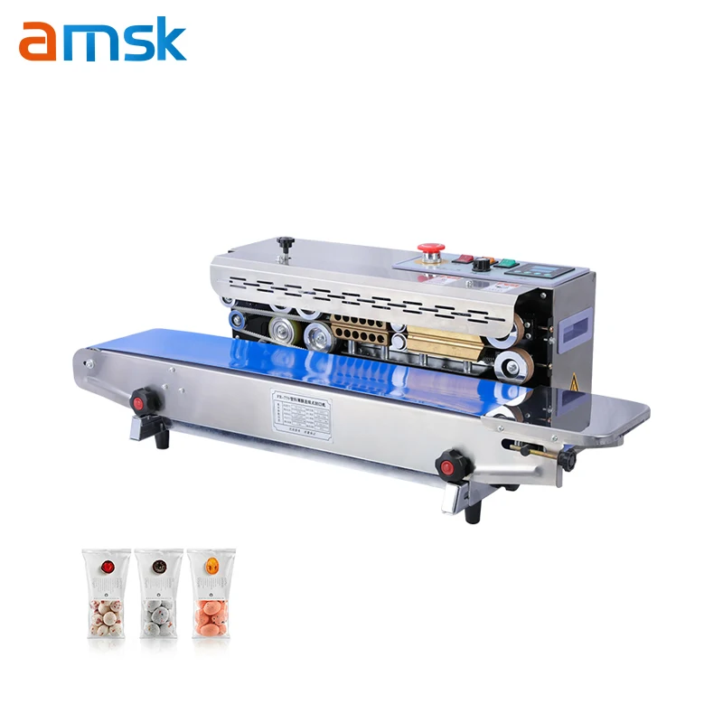 Deluxe FR-900 Stainless Steel Anti-corrosion Continuous Automatic Film Plastic Bag Small Aluminum Foil Packaging Sealing Machine