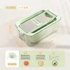 Double-layer drain basket luxury three-blade head-avocado green