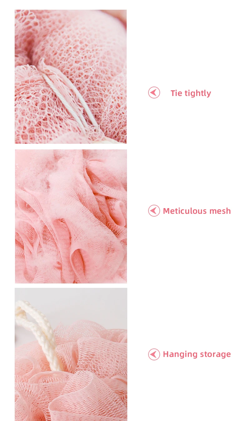 Natural Flower Bath Shower Ball Sponge Eco Friendly Body Mesh Bath Ball